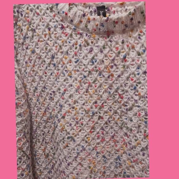 JustFashionNow Womens Confetti pattern Knit Sweater size Large - Picture 10 of 10